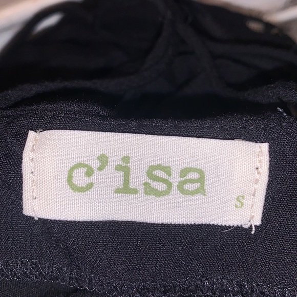 C’isa Black 100% Rayon Boho Style Gauzy Dress - Picture 3 of 4